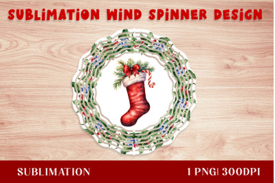 Santa socks Christmas Wind Spinner | Sublimation