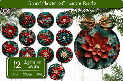 3D Christmas ornament Bundle 3D Sublimation Bundle 3D flower