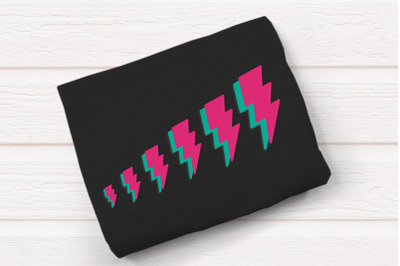 Mini Lightning Bolt with Shadow | Embroidery