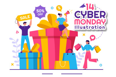 14 Cyber Monday Event Illustration