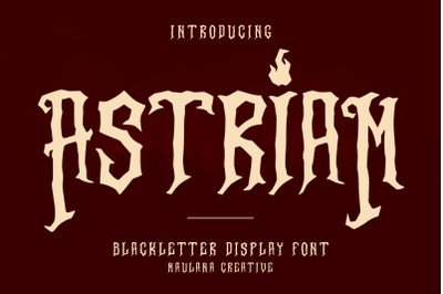 Astriam Blackletter Display Font