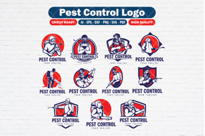 Set of pest control logo bundle