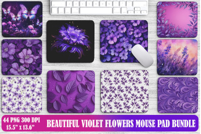 Beautiful Violet Flowers Mouse Pad