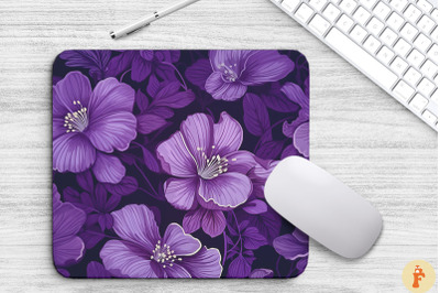 Beautiful Purple Flowers Mouse Pad