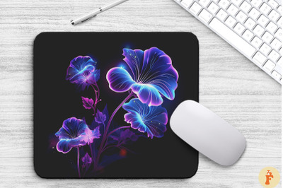 Mystic Violet Flowers Mouse Pad Design