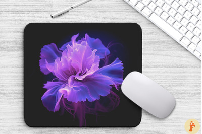 Mystic Violet Flowers Mouse Pad Design