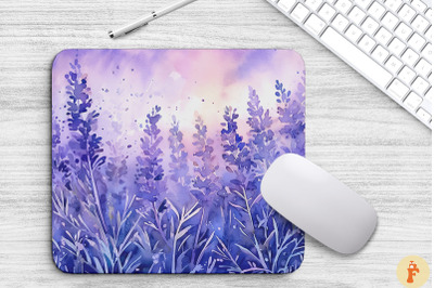 Watercolor Lavender Mouse Pad Design