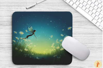 Fairy Flies In Grass Field Mouse Pad