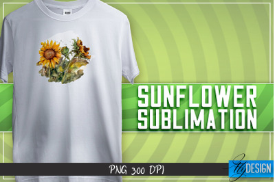 Sunflowers Sublimation | Happy Design | T-shirt Design