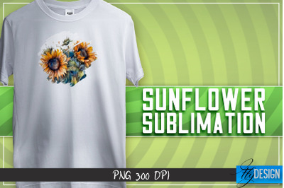 Sunflowers Sublimation | Happy Design | T-shirt Design