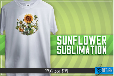 Sunflowers Sublimation | Happy Design | T-shirt Design