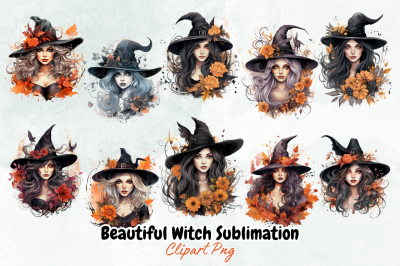 Beautiful Witch Sublimation Clipart