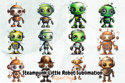Steampunk Little Robot Sublimation