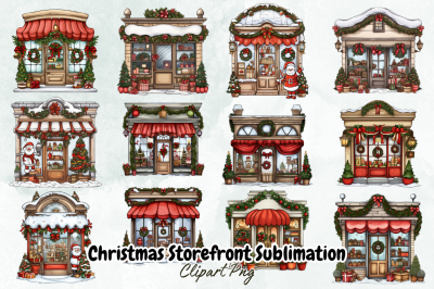 Christmas Storefront Sublimation Clipart