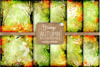 Grunge Autumn Background Digital Papers