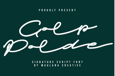 Golp Polde Signature Script Font