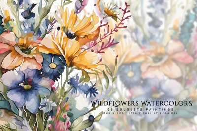 Wildflowers Watercolors