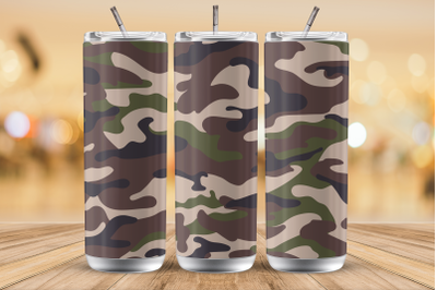 Camouflage 20 Oz Tumbler Wrap Sublimation Design