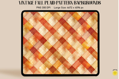 Autumn Checkered Pattern Warm Colors