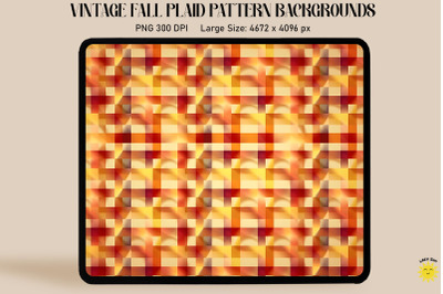 Autumn Checkered Pattern Warm Colors