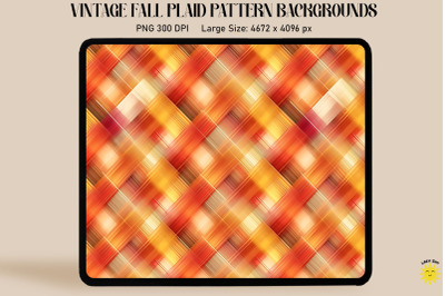 Autumn Checkered Pattern Warm Colors