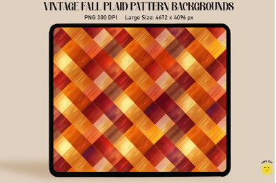 Autumn Checkered Pattern Warm Colors