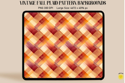 Autumn Checkered Pattern Warm Colors