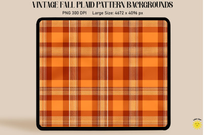 Fall Color Plaid Pattern Backgrounds