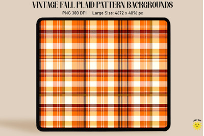 Fall Color Plaid Pattern Backgrounds