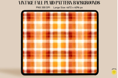 Fall Color Plaid Pattern Backgrounds