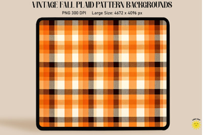 Fall Color Plaid Pattern Backgrounds