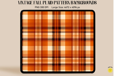 Fall Color Plaid Pattern Backgrounds