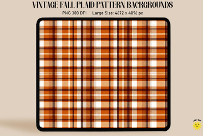 Fall Color Plaid Pattern Backgrounds