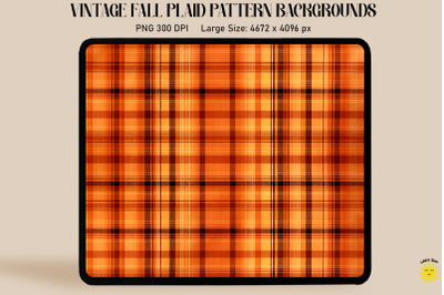 Fall Color Plaid Pattern Backgrounds