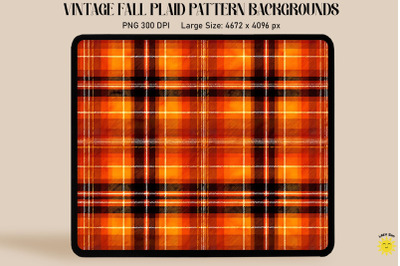 Fall Color Plaid Pattern Backgrounds