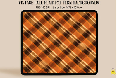 Fall Color Plaid Pattern Backgrounds