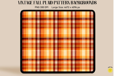 Fall Color Plaid Pattern Backgrounds