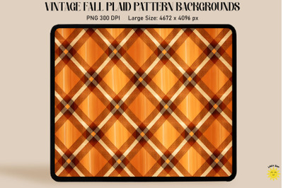 Fall Color Plaid Pattern Backgrounds