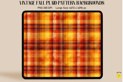 Fall Color Plaid Pattern Backgrounds