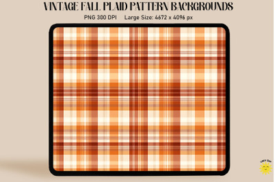 Fall Color Plaid Pattern Backgrounds