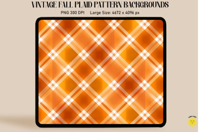 Fall Color Plaid Pattern Backgrounds