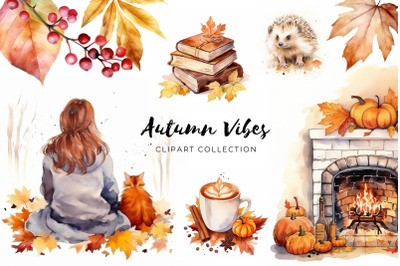 Autumn Vibes Clipart Collection PNG