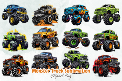 Monster Truck Sublimation Clipart