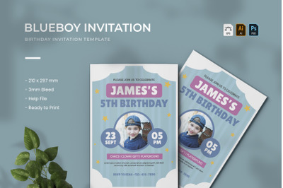 Blueboy - Birthday Invitation