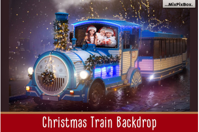 Christmas Train Backdrop