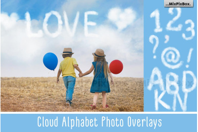 Cloud Alphabet Photo Overlays