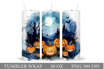 Halloween Watercolor Tumbler. Halloween Tumbler Wrap Design