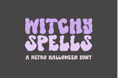 WITCHY SPELLS Retro Halloween Font