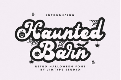 Haunted Barn - Halloweeen - Spooky Font