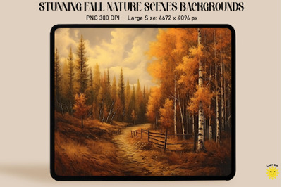 Vintage Tranquil Fall Landscape